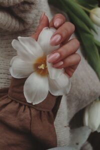 Floral Almond Nail Design