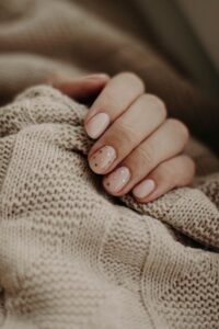 Beige Almond Nails