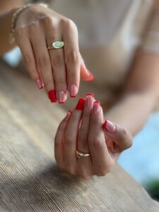 Chrome French Tip Nails