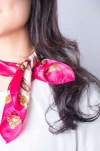 Silk Scarf Around Neck