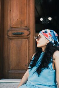 Silk Scarf as A Headscarf