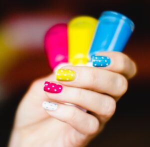Colourful Polka DotNails