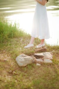 White Mary Jane shoes with dresses
