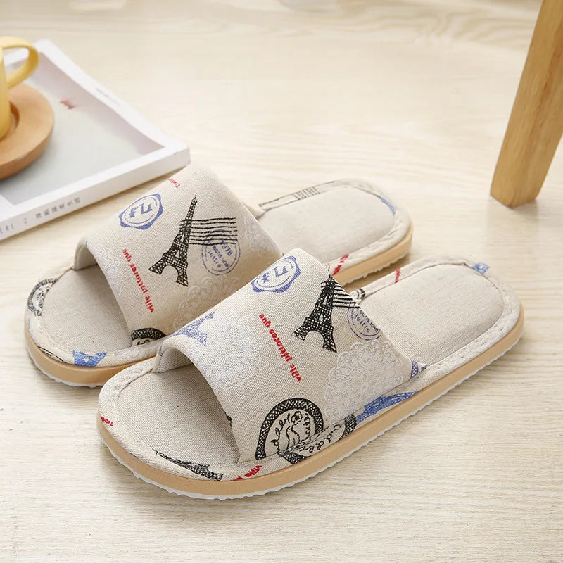 The LuxeMuse*Soft Couple Linen Slipper