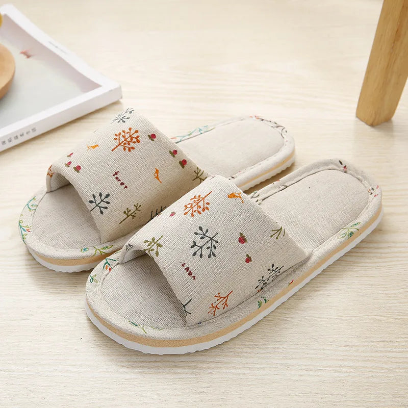 The LuxeMuse*Soft Couple Linen Slipper