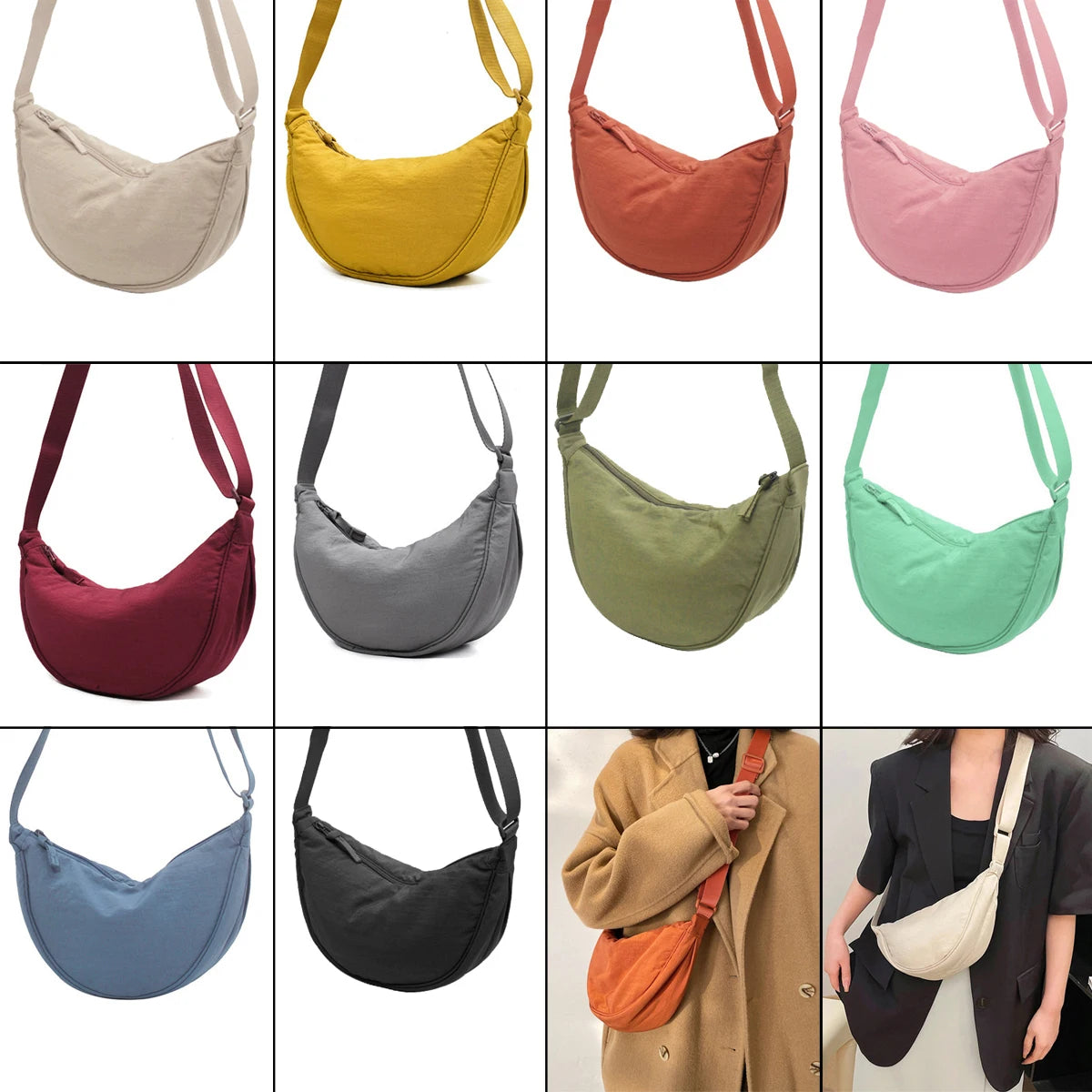 The LuxeMuse* Nylon Hobos Chest Shoulder Bag