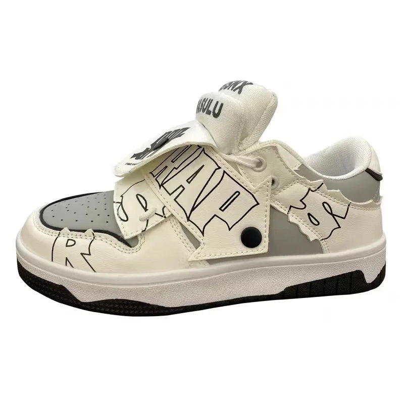 The LuxeMuse* Retro Graffiti Punk Skateboard Shoes